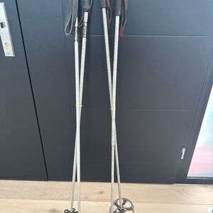 set of 2 Vintage Steel Ski Poles – Arlberg & Unmarked –51” –Alpine Ski (4 poles)